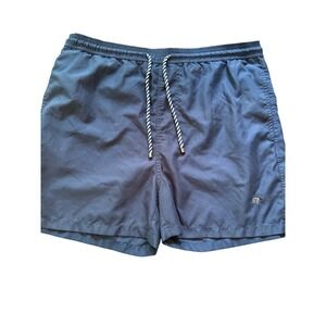 Southern Point Co Mens Navy Blue Swim Trunks Embroidered Logo Size Medium